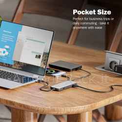 Docking station usb-c, 7 porte 1xhdmi, 3xusb3.0, 1xrj45, 1x sd, 1x microsd, 1xusb-cpd