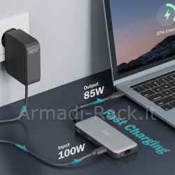 Docking station usb-c, 8 porte 2xhdmi, 3xusb3.0, 1xrj45, 1xsd, 1xmicrosd, 1xusb-cpd