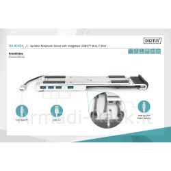 Supporto notebook regolabile con hub usb 3.0 e usb-c 5 porte
