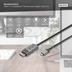 Cavo adattatore bidirezionale da usb tipo c a displayport