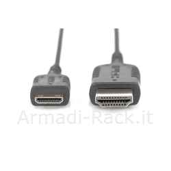 cavo di collegamento hdmi high speed, tipo c- a, altamente flessibile mt 2