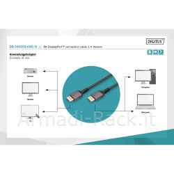 Digitus cavo di collegamento displayport 8k versione 1.4 mt 3