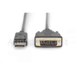 Cavo adattatore displayport, da dp a dvi-d 3 mt. colore nero