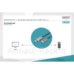 Digitus cavo adattatore displayport 8k, dp - hdmi tipo a mt 1