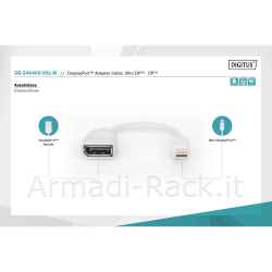 Digitus cavo adattatore displayport™, mini dp - dp