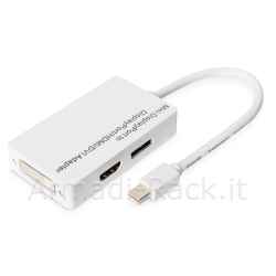 Digitus adattatore / convertitore mini displayport - da mini dp a displayport, hdmi + dvi