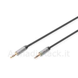 Digitus cavo di collegamento audio, da jack 3,5 mm a jack 3,5 mm mt 1