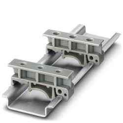 Adattatore barra DIN in plastica, Rail adapters, for M3 screws, Length: 42.6 mm, Width: 10 mm, Height: 19 mm, Color: gray