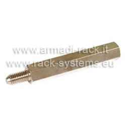 Perno distanziatore isolante filetto M6 maschio - M6 femmina lunghezza distanziale 32 mm