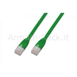 Cavo rete piatto utp cat. 5e non schermato - lunghezza mt. 3 - colore verde
