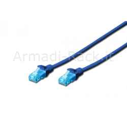 Cavo Rete Utp Cat. 5E Non Schermato - Lunghezza Mt. 1 - Colore blu