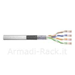 Cavo flessibile doppia schermatura sf-utp per reti categoria 5e in rame matassa mt. 305 digitus