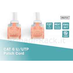 Cavo patch u/utp cat 6 - lszh 2,5 mt. colore grigio