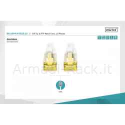 Cavo patch cat 6a s/ftp, 10 pezzi lunghezza 0,25 mt. colore grigio