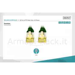 Cavo patch cat 6a s/ftp, 10 pezzi lunghezza 0,5 mt. colore verde