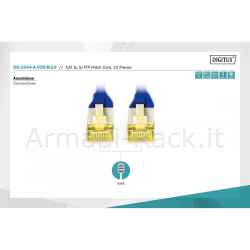Cavo patch cat 6a s/ftp, 10 pezzi lunghezza 2 mt. colore blu