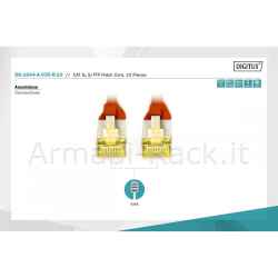 Cavo patch cat 6a s/ftp, 10 pezzi , 3 mt. colore rosso