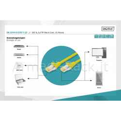 Cavo patch cat 6a s/ftp, 10 pezzi , 3 mt. colore giallo