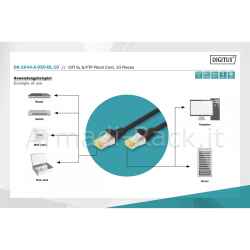 Cavo patch cat 6a s/ftp, 10 pezzi , 5 mt. colore nero