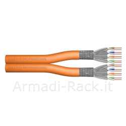 Cavo di rete duplex cat 7 schermato s-ftp awg 23/1 classe cpr dca matassa mt 100