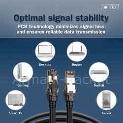 Digitus cavo patch cat 8.1 s/ftp 0,5 mt. colore nero