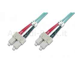 Cavo fibra ottica sc a sc multimode duplex 50/125 mt.1 om3