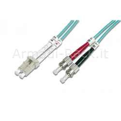 Cavo fibra ottica duplex om3 50/125 lc-st mt. 3