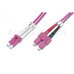 *cavo fibra ottica lc a sc multimode duplex 50/125 mt.2 om4