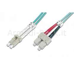 Cavo fibra ottica lc a sc multimode duplex 50/125 mt.3 om3