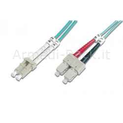Cavo fibra ottica lc a sc multimode duplex 50/125 mt.10 om3
