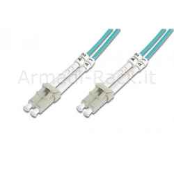 Cavo fibra ottica lc a lc multimode duplex 50/125 mt.1 om3