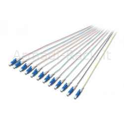Set 12 cavi pigtail fibra ottica colorati connettori lc os1 09/125 simplex