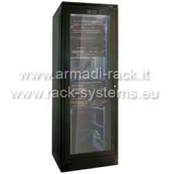 Armadio per reti lan e networking 42 unità linea Dynamic, misure in mm (A)2010 X (L)800 X (P)800, colore nero RAL9005