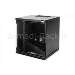 Armadio a muro 10" 6u 312x300 colore nero digitus