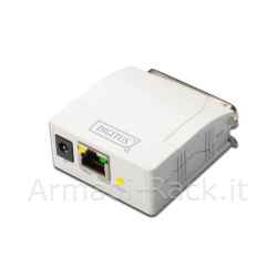 Print Server di Rete con Una Porta Rj45 10/100 Mbps per Stampanti Centronics Parallele 36 Poli