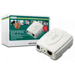 Print Server USB 1 Porta - Connettore Rj45 Femmina E USB a Femmina