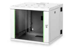 Armadio 9 unità rack 19" da muro (l) 600 x (p) 600 mm. con doppia sezione grigio RAL7035