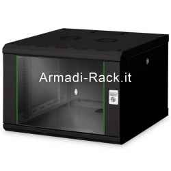 Armadio rack 9 unità da muro linea Unique (a) 509 x (l) 600 x (p) 600 mm. colore nero