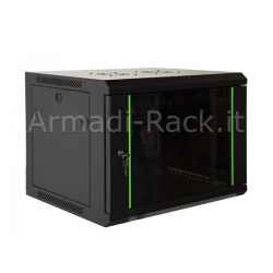 Armadio rack da parete economico linea Dynamic Basic 12 unità (a) 638 x (l) 600 x (p) 450 mm nero