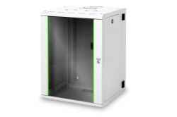 Armadio rack 16 unità da muro linea soho (a) 820 x (l) 600 x (p) 600 mm. con doppia sezione colore grigio chiaro ral 7035