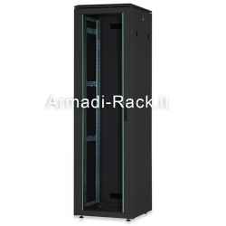 Armadio per reti lan e networking 42 unità linea professionale, misure in mm (A)2050 X (L)600 X (P)800, colore nero RAL9005