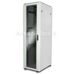 Armadio per reti lan e networking 42 unità linea professionale, misure in mm (A)2050 X (L)600 X (P)800, colore grigio RAL7035