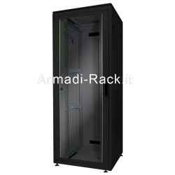 Armadio per reti lan e networking 42 unità linea professionale, misure in mm (A)2050 X (L)800 X (P)800, colore nero RAL9005