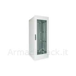 Armadio 42 Unità 19" per Reti Misure (A)2100 x (L)800 x (P)1000 Mm. Colore Grigio Chiaro da esterno Ip55