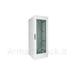 Armadio 42 Unità 19" per Reti Misure (A)2100 x (L)800 x (P)1000 Mm. Colore Grigio Chiaro da Esterno Ip55