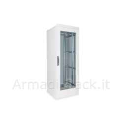 Armadio 42 Unità 19" per Reti Misure (A)2100 x (L)800 x (P)800 Mm. Colore Grigio Chiaro da Esterno Ip55