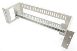Supporto guida din 3u, 135x480x150 mm incl. din rail (35x390 mm), grey (ral 7035)