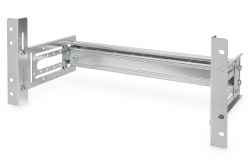 Supporto guida din 4u, 178x483x223 mm, galvanized incl. din rail, variable depth and height
