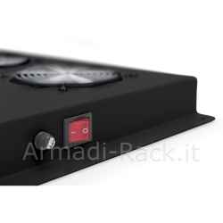 Kit 2 ventole con termostato per armadi linea professionale colore nero