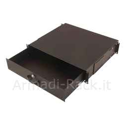 Digitus ripiano per documenti 2u con maniglia 88x481x400 mm, colore nero (ral 9005)